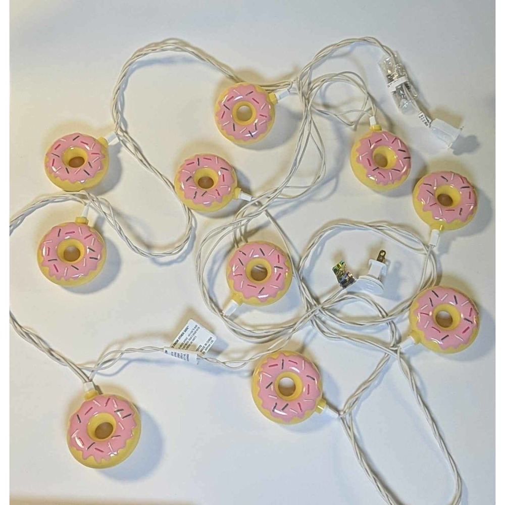 Fun Novelty Donut String Lights - 10 Donut Lights - Working Condition!